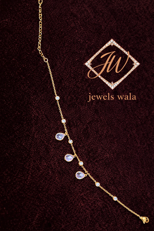 Drop Stone Charm Bracelet 💛