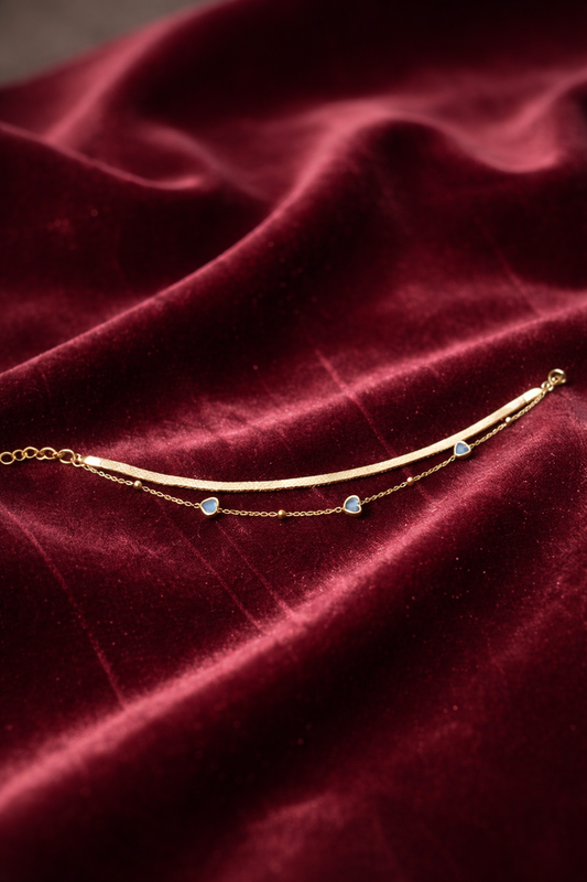 Dual Layer Heart Bracelet💛💙