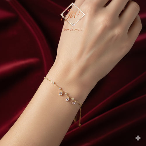 Drop Stone Charm Bracelet 💛