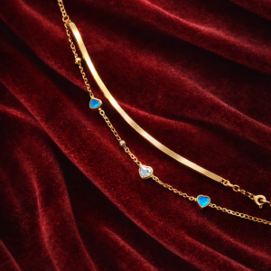 Dual layer heart bracelet 💛💙