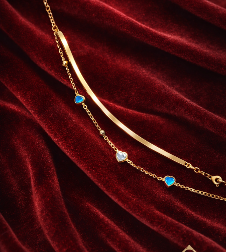 Dual layer heart bracelet